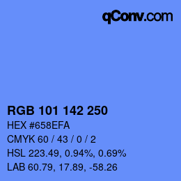 Color code: RGB 101 142 250 | qconv.com