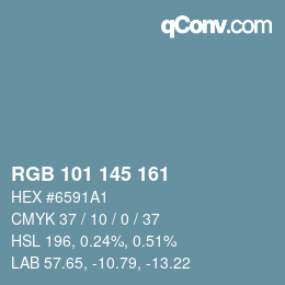 Farbcode: RGB 101 145 161 | qconv.com