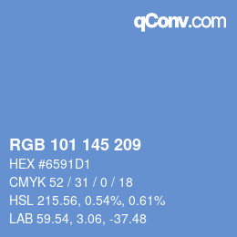 Color code: RGB 101 145 209 | qconv.com
