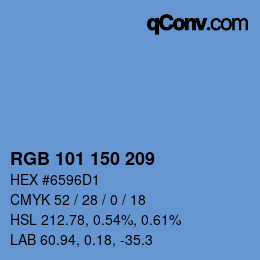 Código de color: RGB 101 150 209 | qconv.com