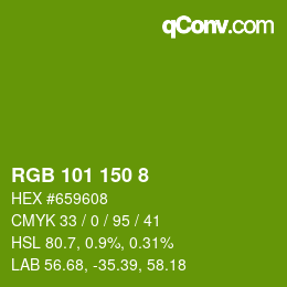 Color code: RGB 101 150 8 | qconv.com