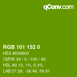 Color code: RGB 101 152 0 | qconv.com