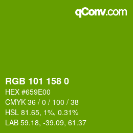 Color code: RGB 101 158 0 | qconv.com
