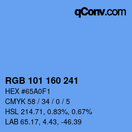 Color code: RGB 101 160 241 | qconv.com