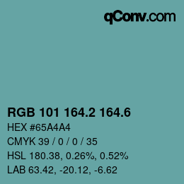 カラーコード: RGB 101 164.2 164.6 | qconv.com