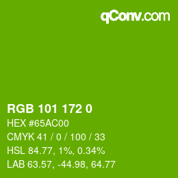 カラーコード: RGB 101 172 0 | qconv.com