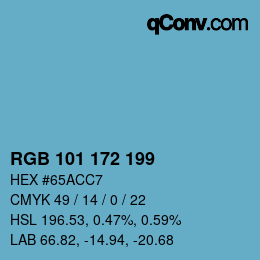 Color code: RGB 101 172 199 | qconv.com