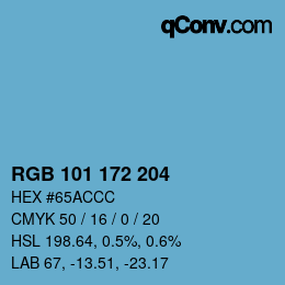 Color code: RGB 101 172 204 | qconv.com