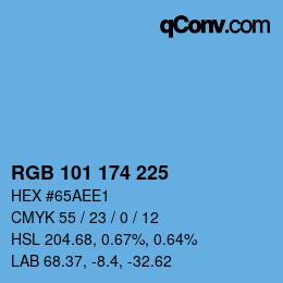 Color code: RGB 101 174 225 | qconv.com