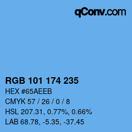 Color code: RGB 101 174 235 | qconv.com