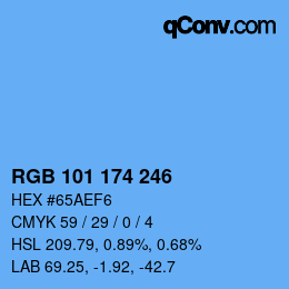 Color code: RGB 101 174 246 | qconv.com