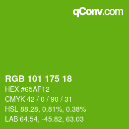 Color code: RGB 101 175 18 | qconv.com