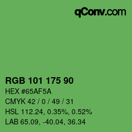 Farbcode: RGB 101 175 90 | qconv.com