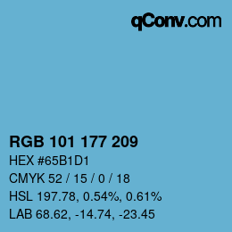Color code: RGB 101 177 209 | qconv.com