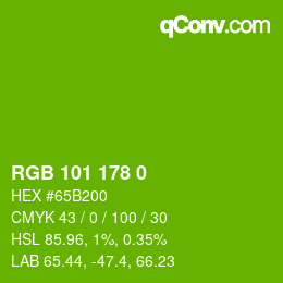 Color code: RGB 101 178 0 | qconv.com