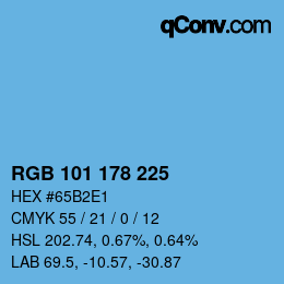 Color code: RGB 101 178 225 | qconv.com