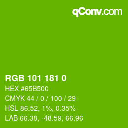 Color code: RGB 101 181 0 | qconv.com