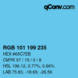 Color code: RGB 101 199 235 | qconv.com