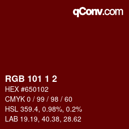 颜色代码: RGB 101 1 2 | qconv.com