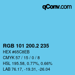 カラーコード: RGB 101 200.2 235 | qconv.com
