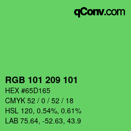 Color code: RGB 101 209 101 | qconv.com