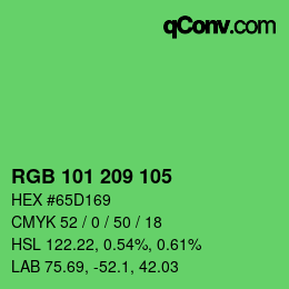 Color code: RGB 101 209 105 | qconv.com