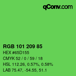 Color code: RGB 101 209 85 | qconv.com