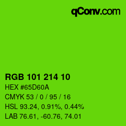 Color code: RGB 101 214 10 | qconv.com