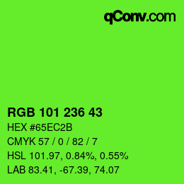 Color code: RGB 101 236 43 | qconv.com