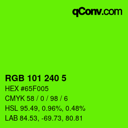 Color code: RGB 101 240 5 | qconv.com