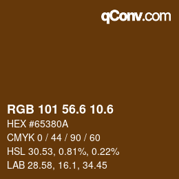 カラーコード: RGB 101 56.6 10.6 | qconv.com
