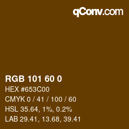 カラーコード: RGB 101 60 0 | qconv.com