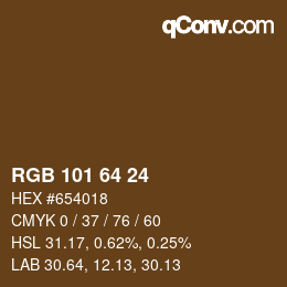 Color code: RGB 101 64 24 | qconv.com
