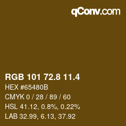 カラーコード: RGB 101 72.8 11.4 | qconv.com