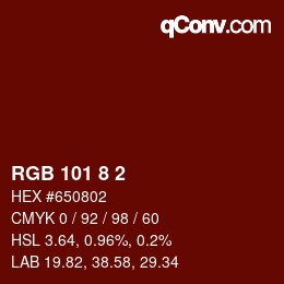 カラーコード: RGB 101 8 2 | qconv.com