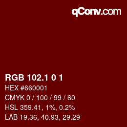 カラーコード: RGB 102.1 0 1 | qconv.com