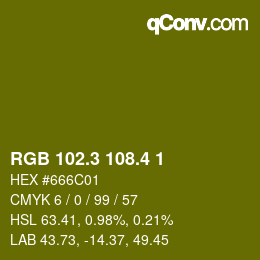 カラーコード: RGB 102.3 108.4 1 | qconv.com