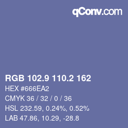 Color code: RGB 102.9 110.2 162 | qconv.com