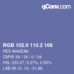 Color code: RGB 102.9 110.2 168 | qconv.com