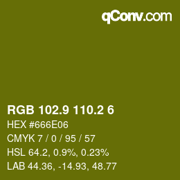 カラーコード: RGB 102.9 110.2 6 | qconv.com