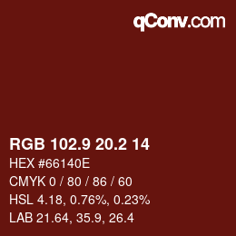 Color code: RGB 102.9 20.2 14 | qconv.com