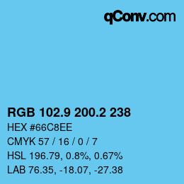 Color code: RGB 102.9 200.2 238 | qconv.com