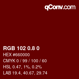 Color code: RGB 102 0.8 0 | qconv.com