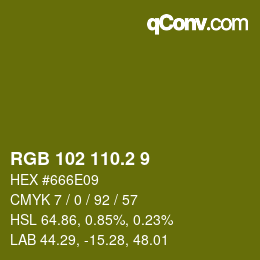 カラーコード: RGB 102 110.2 9 | qconv.com