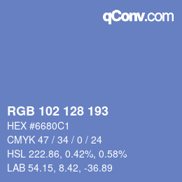 Color code: RGB 102 128 193 | qconv.com