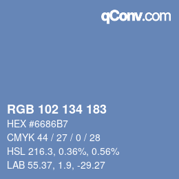 Farbcode: RGB 102 134 183 | qconv.com