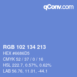 Color code: RGB 102 134 213 | qconv.com