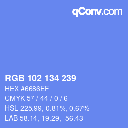 Color code: RGB 102 134 239 | qconv.com