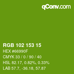 Color code: RGB 102 153 15 | qconv.com
