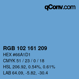 Color code: RGB 102 161 209 | qconv.com